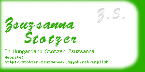 zsuzsanna stotzer business card